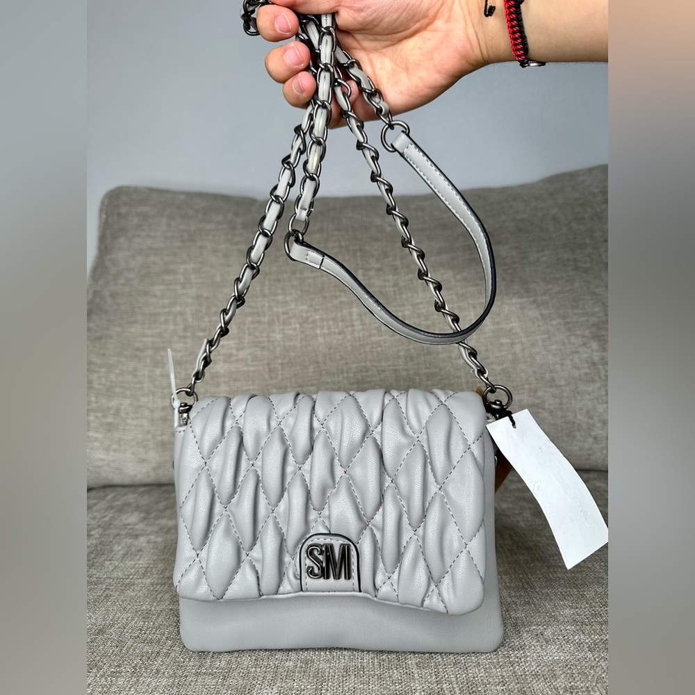 Designer Steve Madden  BMUFFY Mini Crossbody Color Grey